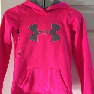 youth pink Under Armour hoodie